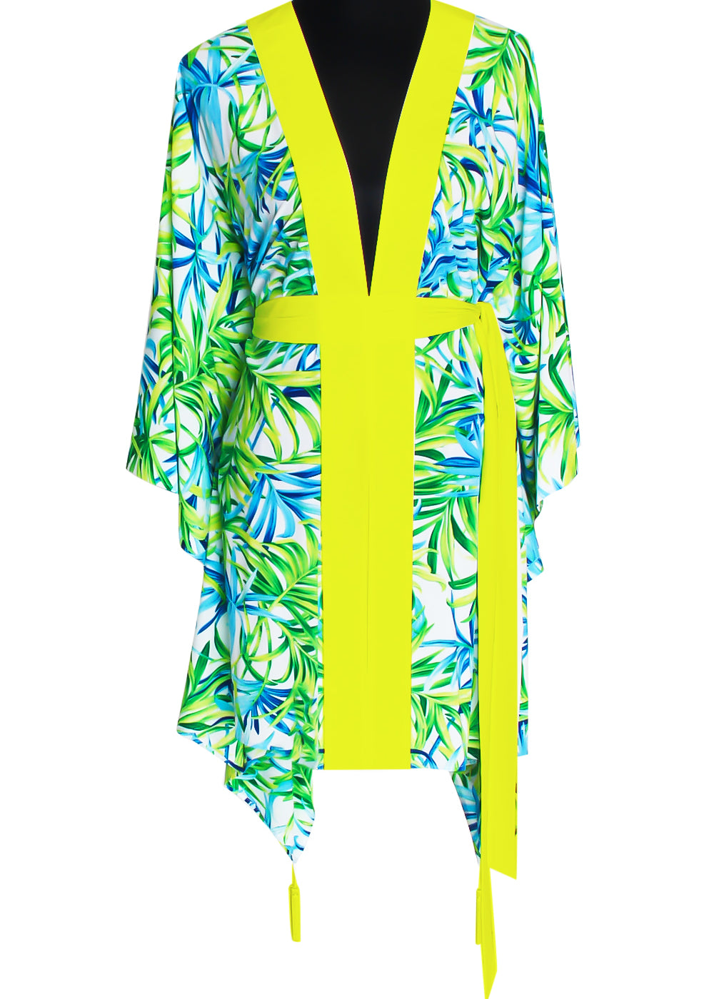 Euphoria – Paradise Palm Kimono (Neon Yellow)