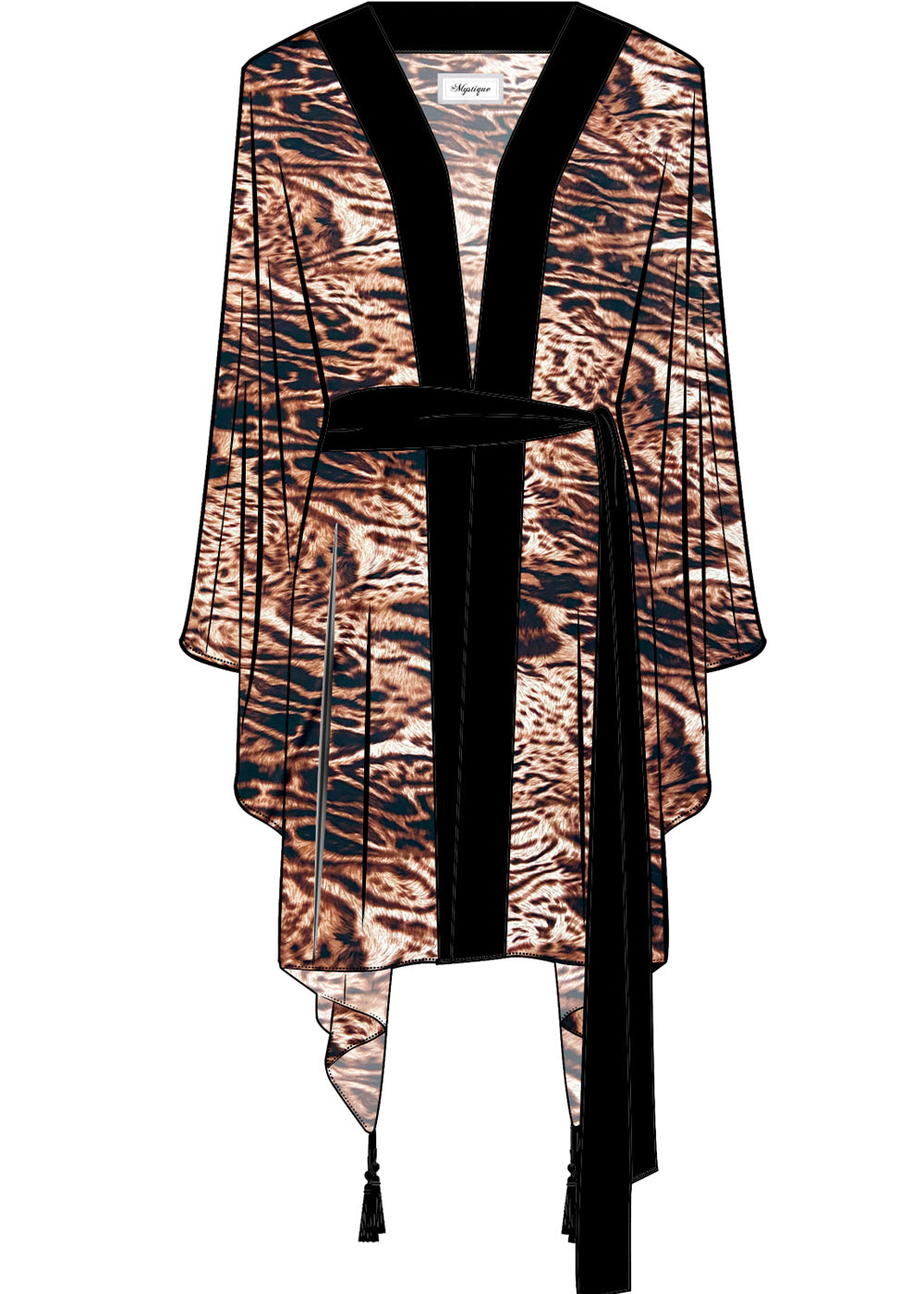 Safari - African Cat Kimono (Black)