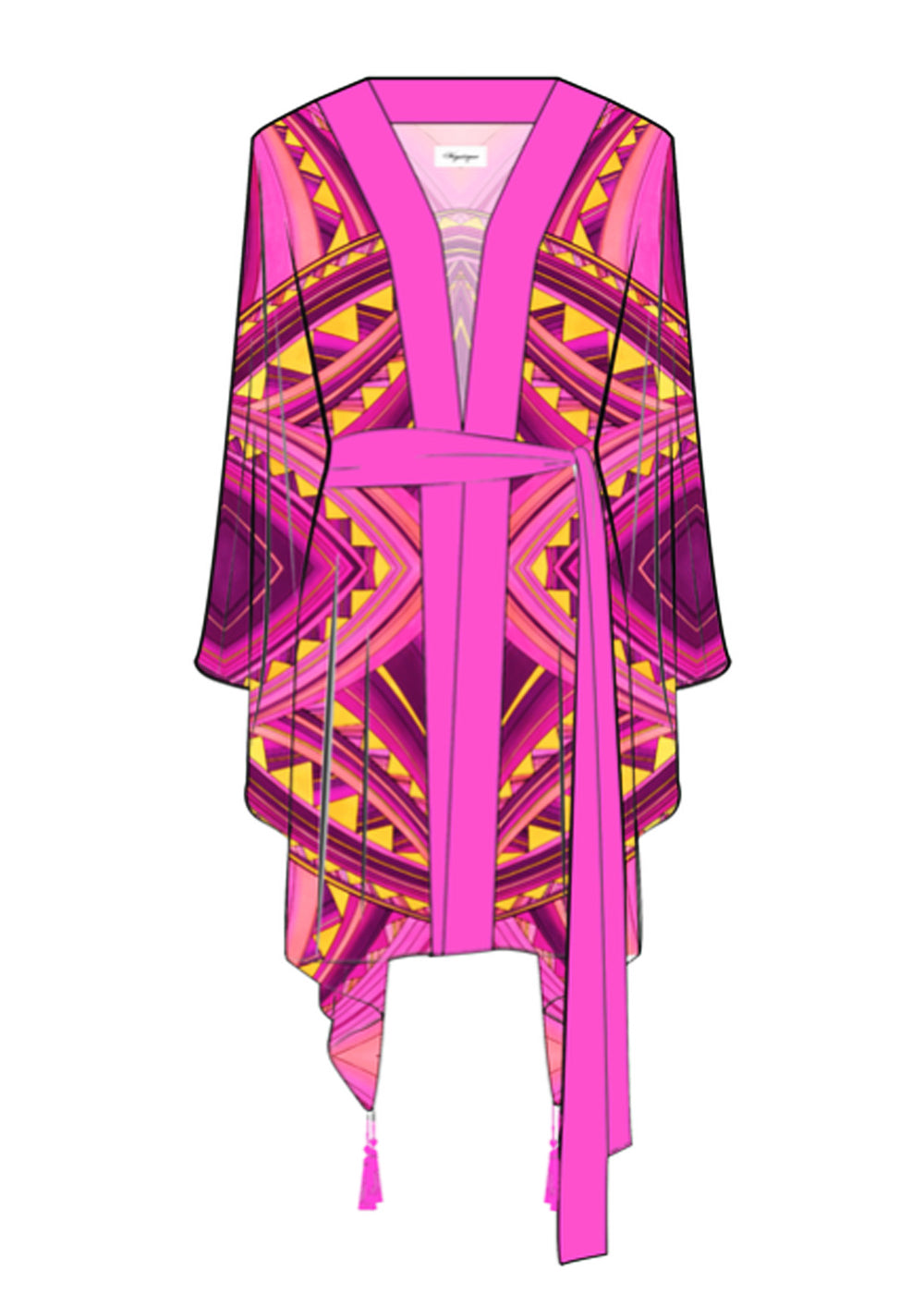 Tribal - Elixir Kimono (Neon Pink)