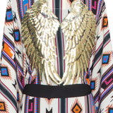 Boho - Blue Navajo Kimono Wings (Black)