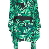 Jungle - Monstera Black / Green Kimono (Black)