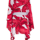 Jungle - Red / Grey Palm Kimono (Grey)