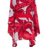 Jungle - Red / Grey Palm Kimono (Red)