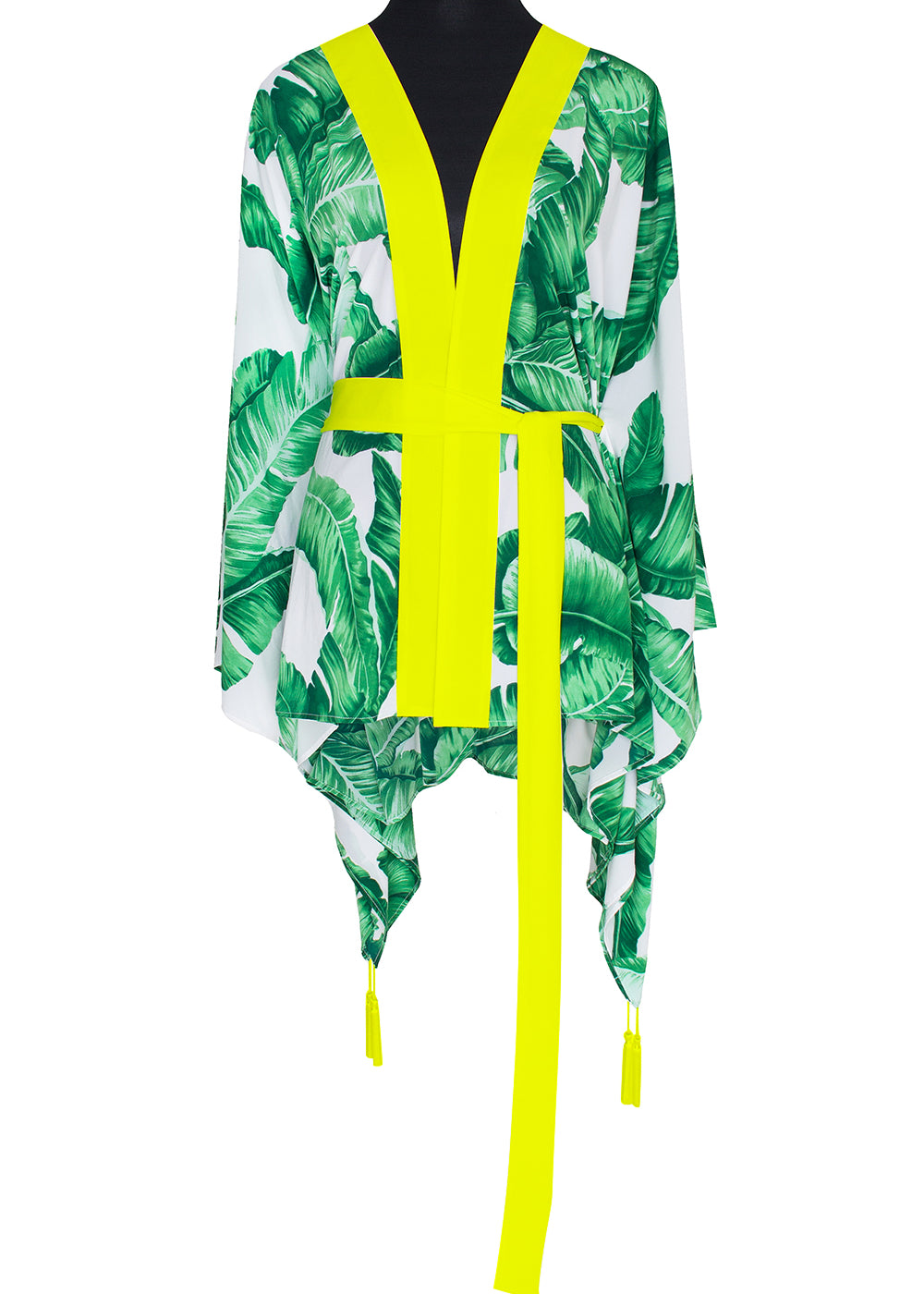 Jungle - Green Palm Kimono (Neon Yellow)