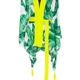 Jungle - Green Palm Kimono (Neon Yellow)