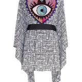 Tribal - Black Mayan Kimono Evil Eye (Black)