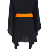 Monochrome - Black Kimono (Neon Orange)