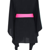 Monochrome - Black Kimono (Neon Pink)