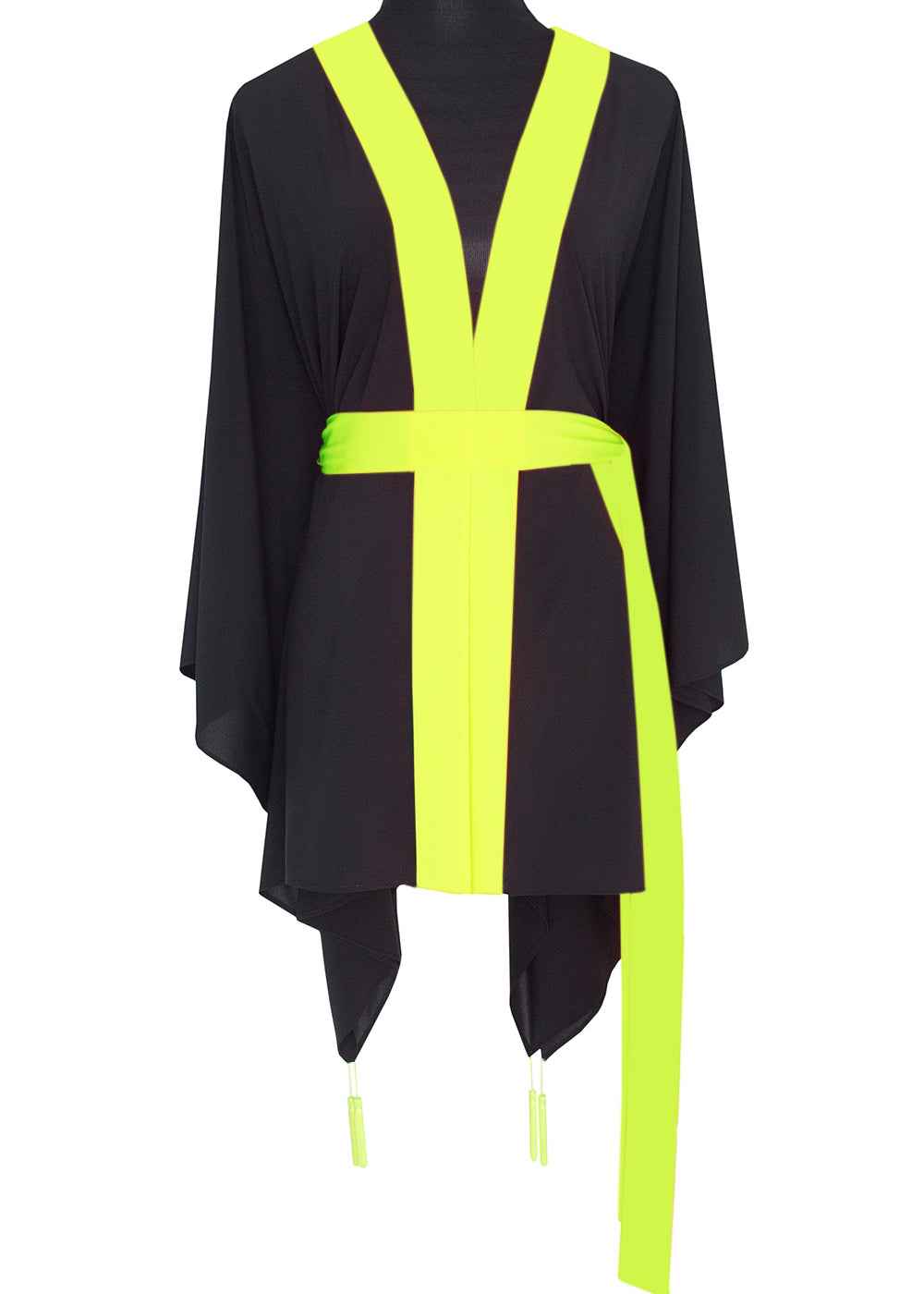 Monochrome - Black Kimono (Neon Yellow)