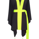 Monochrome - Black Kimono Skull (Neon Yellow)