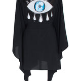 Monochrome - Black Kimono Evil Eye (Black)