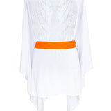 Monochrome - White Kimono Wings (Neon Orange)