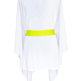 Monochrome - White Kimono (Neon Yellow)