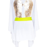 Monochrome - White Kimono Wings (Neon Yellow)