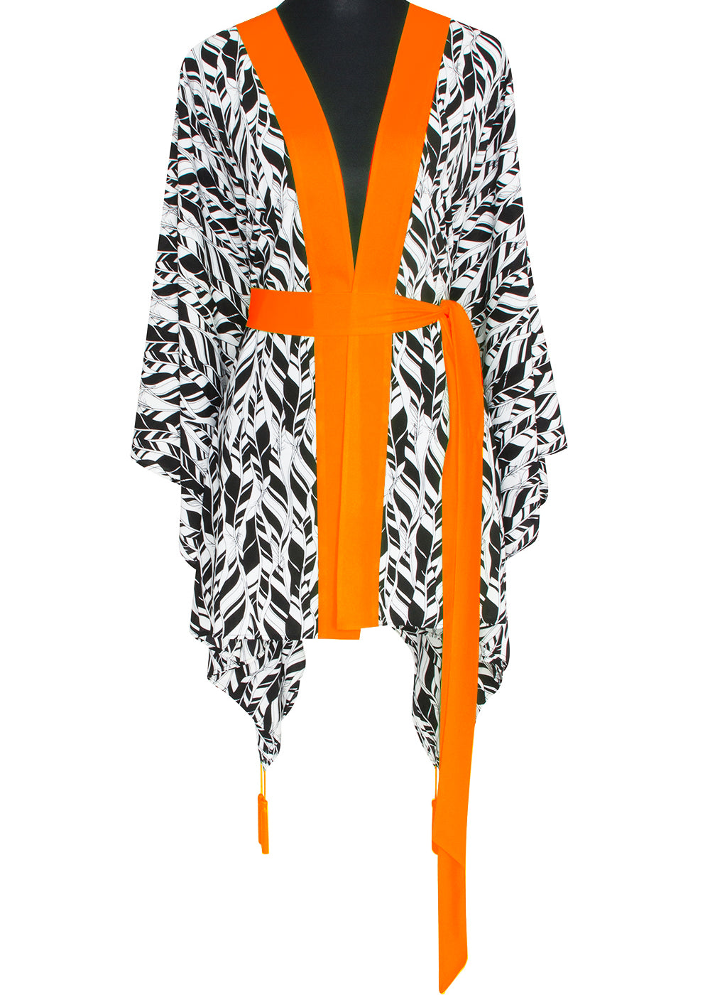 Tulum – Feathers Kimono Evil Eye (Neon Orange)