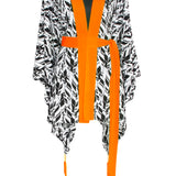 Tulum – Feathers Kimono Skull (Neon Orange)