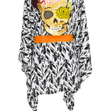 Tulum – Feathers Kimono Skull (Neon Orange)