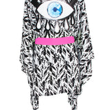 Tulum – Feathers Kimono Evil Eye (Neon Pink)