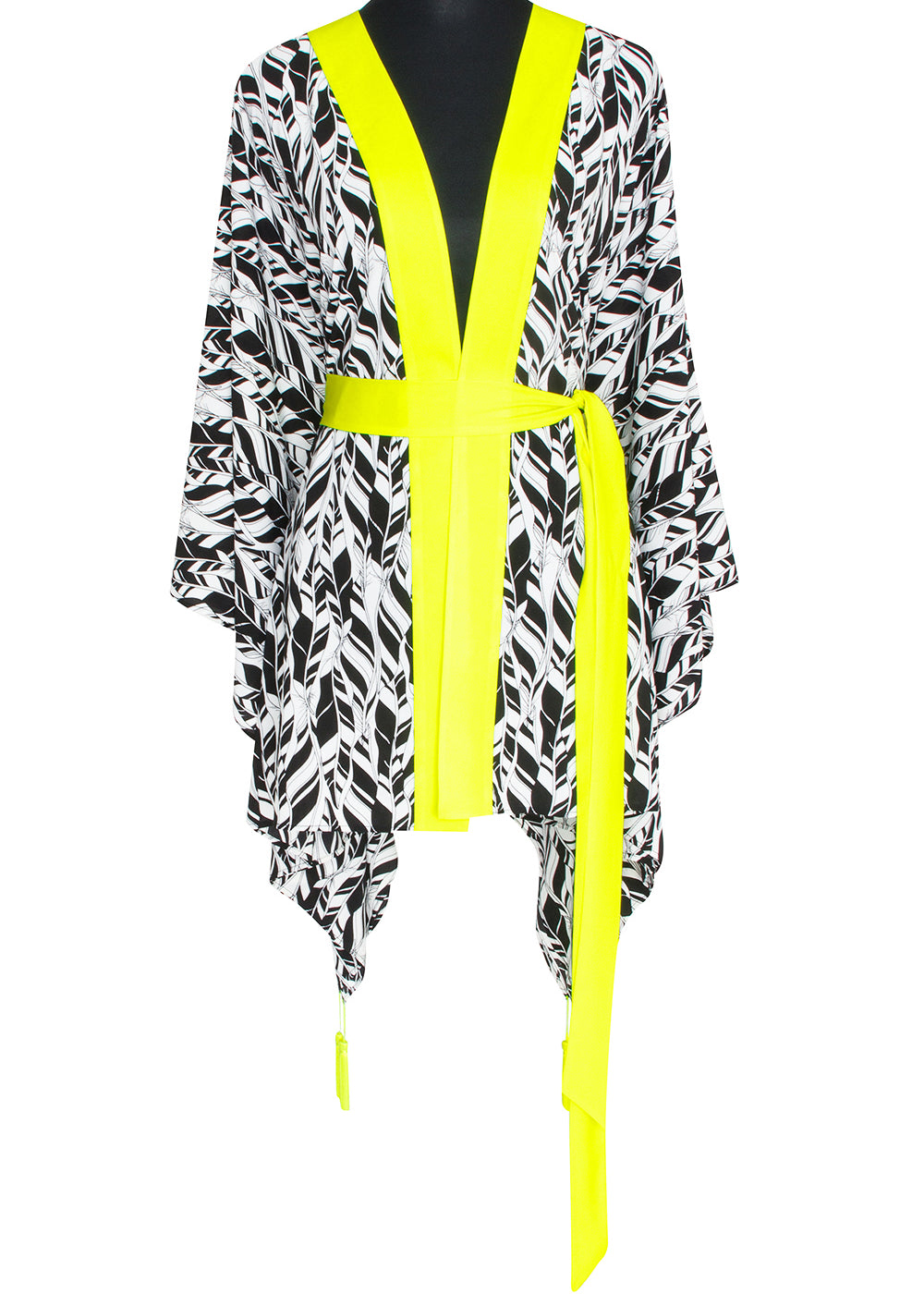 Tulum – Feathers Kimono (Neon Yellow)