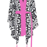 Tulum – Tribal Kimono Skull (Neon Pink)