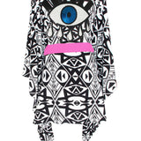 Tulum – Tribal Kimono Evil Eye (Neon Pink)