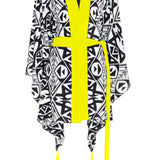 Tulum – Tribal Kimono Hamsa (Neon Yellow)