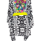 Tulum – Tribal Kimono Skull (Neon Yellow)