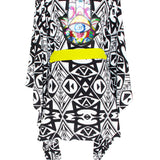 Tulum – Tribal Kimono Hamsa (Neon Yellow)