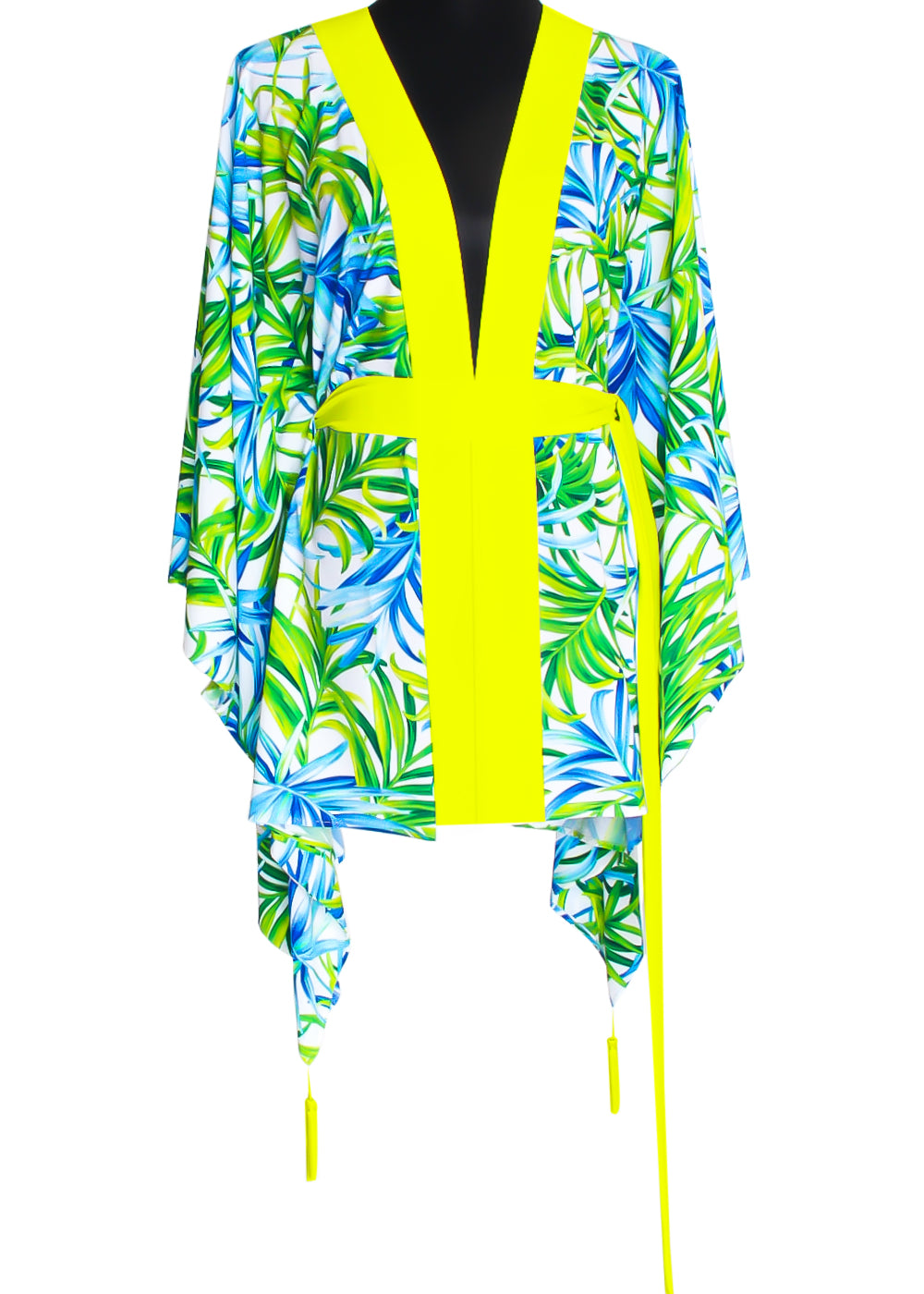 Euphoria – Paradise Palm Kimono (Neon Yellow)