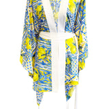 Siciliana - Amalfi Bloom Kimono (Off-White)