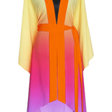 Monochrome Ombre - Love Kimono (Neon Orange) - Long