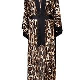 Safari – Wild Cat Maxi Split Kaftan (Black)