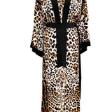 Safari - Cheetah Maxi Split Kaftan (Black)