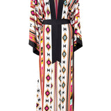 Boho - Maroon Navajo Maxi Split Kaftan (Black)