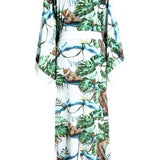 Tropics - Jaguar Maxi Split Kaftan (Off-White)