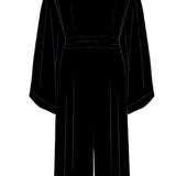 Monochrome - Black Maxi Split Kaftan (Black)