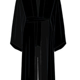 Monochrome - Black Maxi Split Kaftan (Black)