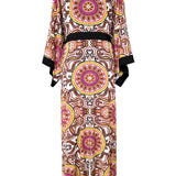 Tribal - Sun Maxi Split Kaftan (Black)