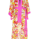 Euphoria – Forbidden Fruit Maxi Split Kaftan (Neon Pink)