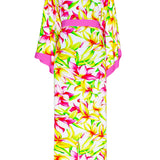 Euphoria – Floral Love Maxi Split Kaftan (Neon Pink)