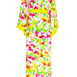 Euphoria – Floral Love Maxi Split Kaftan (Neon Yellow)