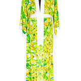 Euphoria – Secret Garden Maxi Split Kaftan (Off-White)