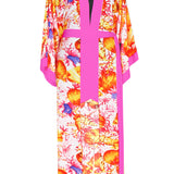 Euphoria – Magic Reef Maxi Split Kaftan (Neon Pink)