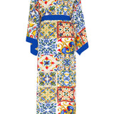 Siciliana - Dulce Maxi Split Kaftan (Royal Blue)