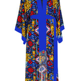 Siciliana - Valentina Maxi Split Kaftan (Royal Blue)