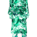 Jungle – Monstera White / Green Santorini Dress