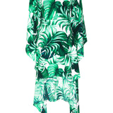 Jungle – Monstera White / Green Santorini Dress