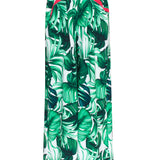 Jungle - Monstera White / Green Pants (Neon Coral)