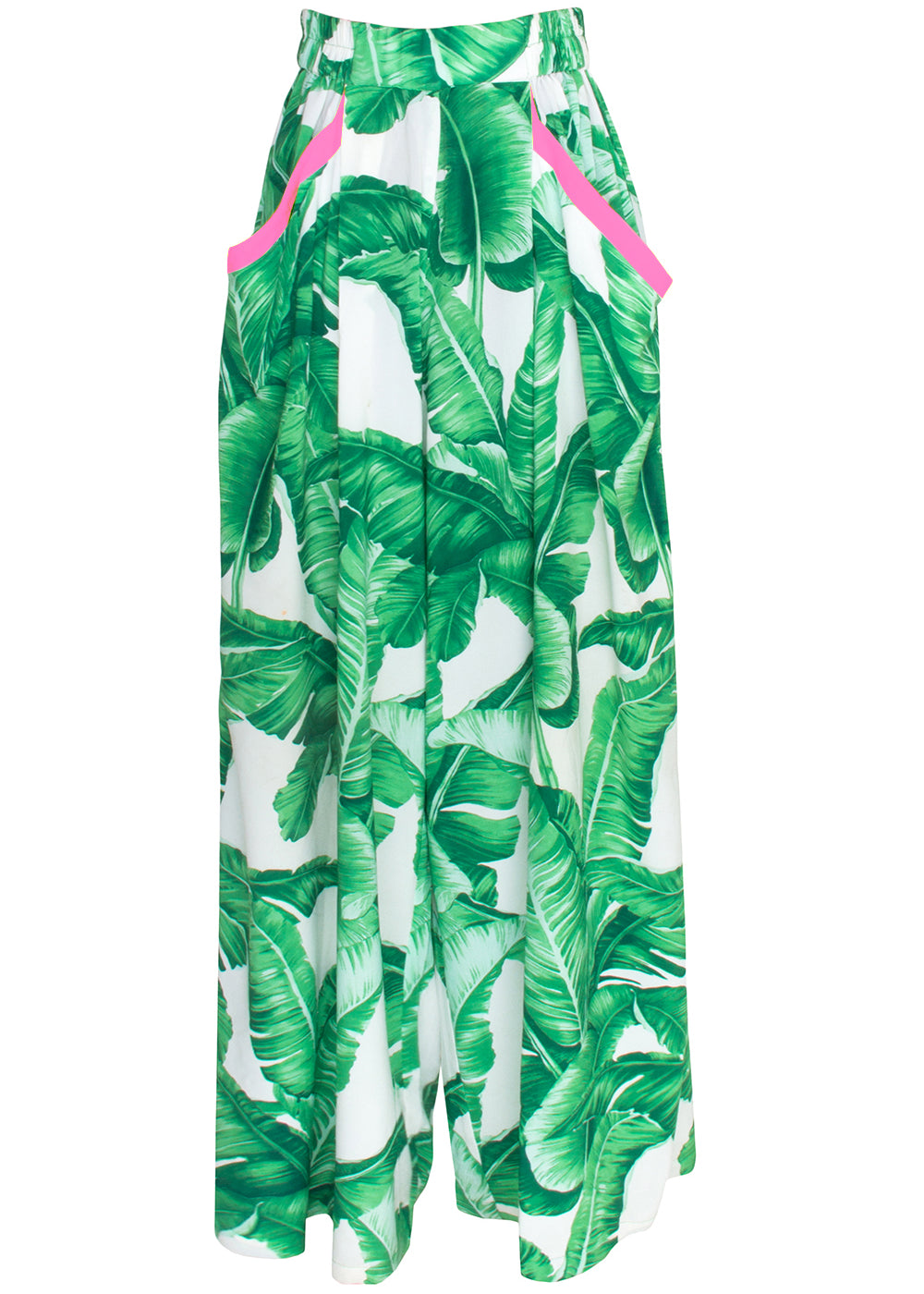 Jungle - Green Palm Pants (Neon Pink)