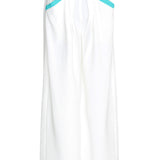 Monochrome - White Pants (Turquoise)